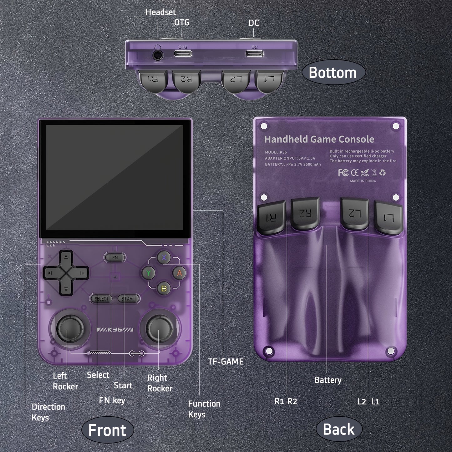 Portable Handheld Gaming Console