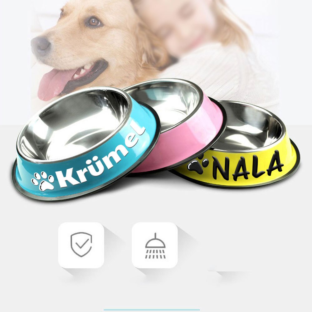 1pc Personalized Stainless Steel Dog Bowls - Non-Slip Custom Pet Feeding Dishes - For Dogs - Ideal for New Year Gifts - ViralGenius Store