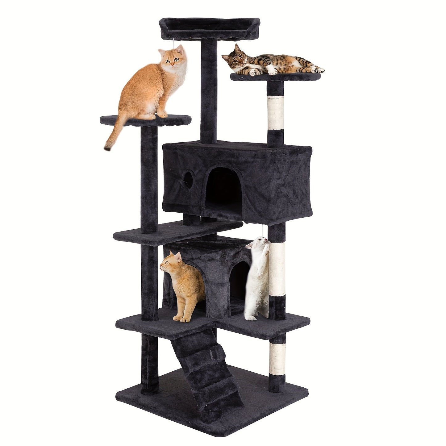 70/54'' Cat Tree, Large Cat Tower Beautiful Perfect Gift for Cats, Multi-Level Furniture Activity Center with Scratching Post Stand House Apartment Fun Toy Kitten Pet Playhouse, Easy to Assemble, Gift - ViralGenius Store