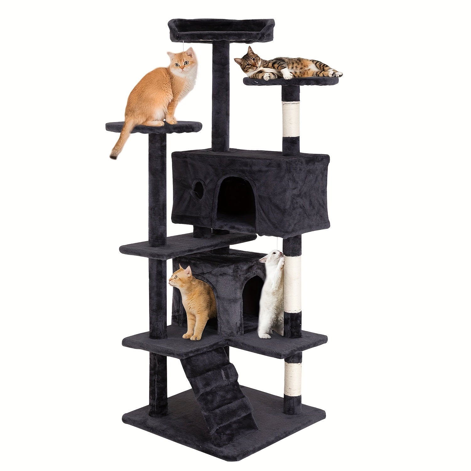 70/54'' Cat Tree, Large Cat Tower Beautiful Perfect Gift for Cats, Multi-Level Furniture Activity Center with Scratching Post Stand House Apartment Fun Toy Kitten Pet Playhouse, Easy to Assemble, Gift - ViralGenius Store