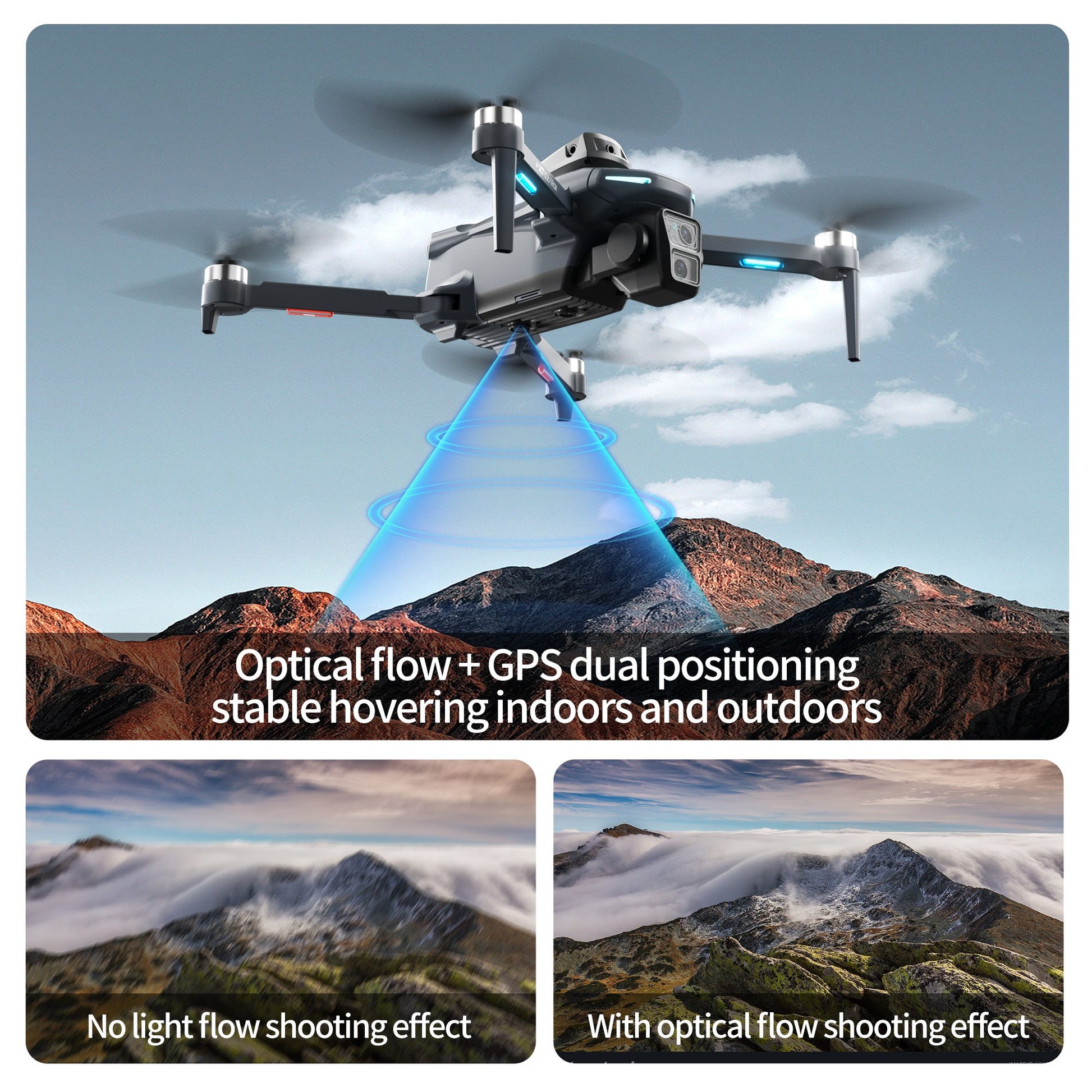 4K HD FPV Drone with GPS, 25 Minutes Long Endurance, with 3 Batteries And Organizer Bag, Wi-Fi And APP Control, Real-time Map Positioning, Brushless Motors, Intelligent Following, Obstacle-free Obstacle Avoidance, GPS Auto-re - ViralGenius Store