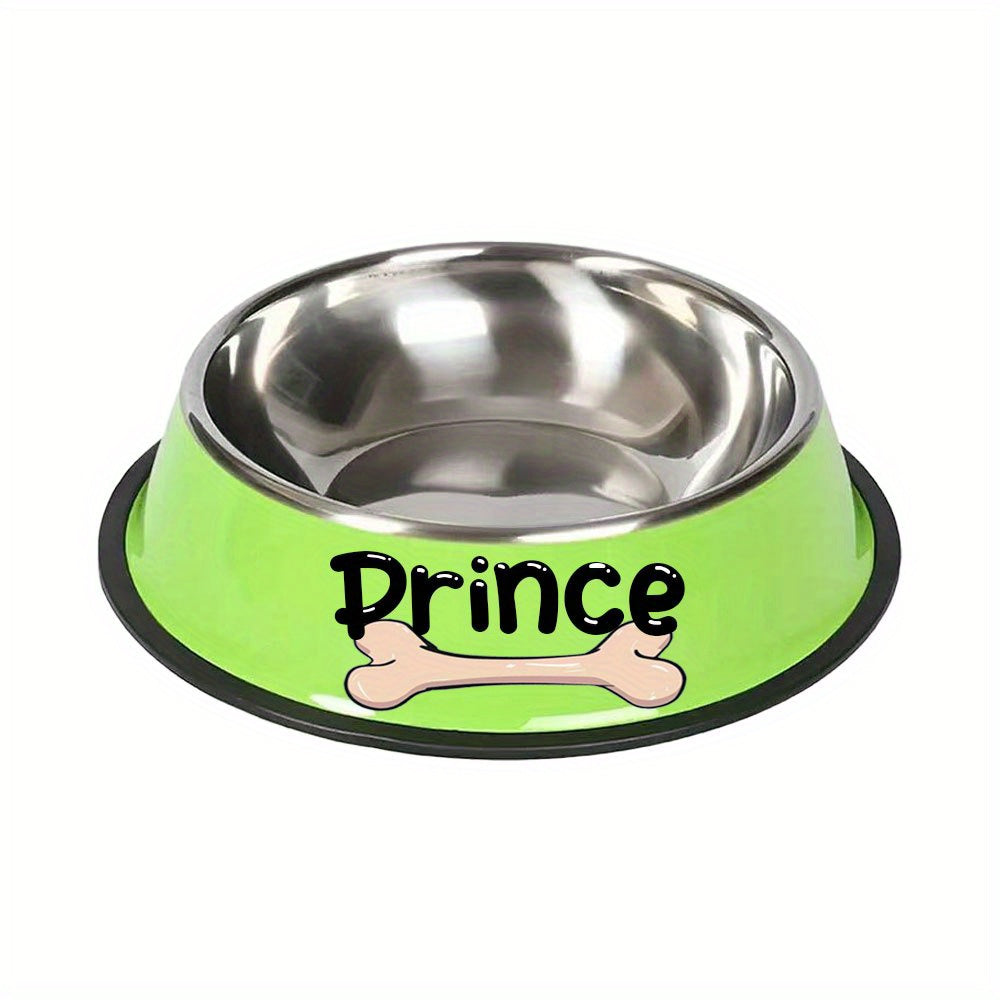 1pc Personalized Stainless Steel Dog Bowls - Non-Slip Custom Pet Feeding Dishes - For Dogs - Ideal for New Year Gifts - ViralGenius Store