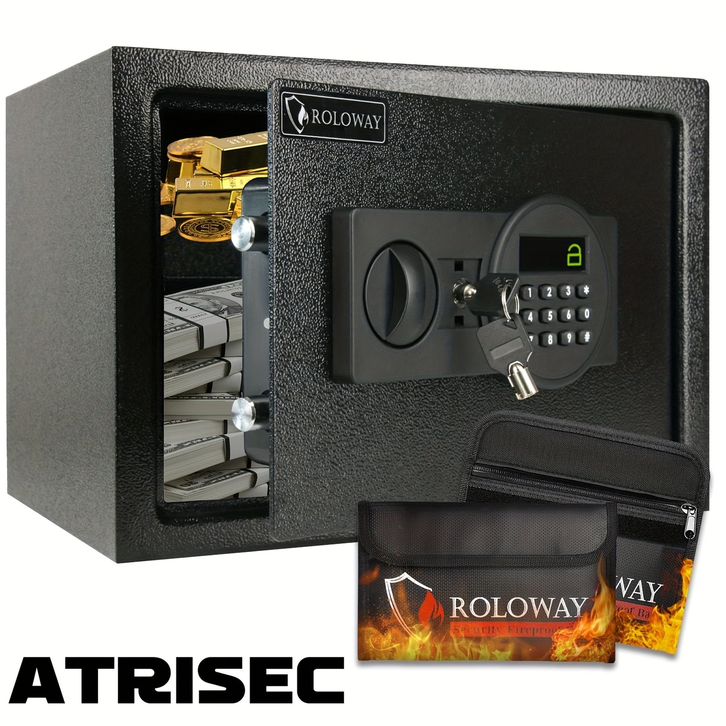 High-Security Fireproof Safes With Complimentary Fire -Resistant Bag | Premium Protection For Documents, Valuables, And Essentials | Available In Multiple Sizes To Suit Diverse Needs - ViralGenius Store