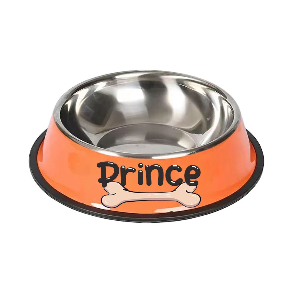 1pc Personalized Stainless Steel Dog Bowls - Non-Slip Custom Pet Feeding Dishes - For Dogs - Ideal for New Year Gifts - ViralGenius Store