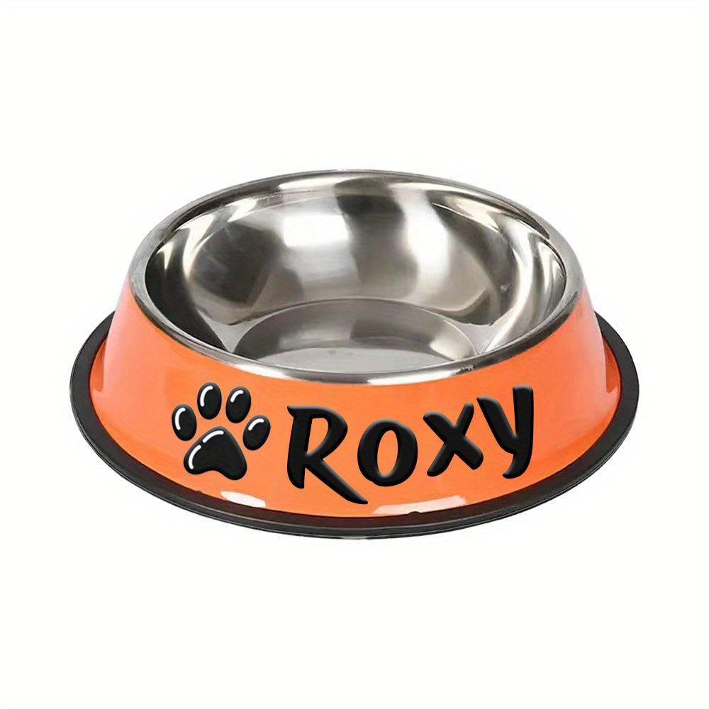 1pc Personalized Stainless Steel Dog Bowls - Non-Slip Custom Pet Feeding Dishes - For Dogs - Ideal for New Year Gifts - ViralGenius Store