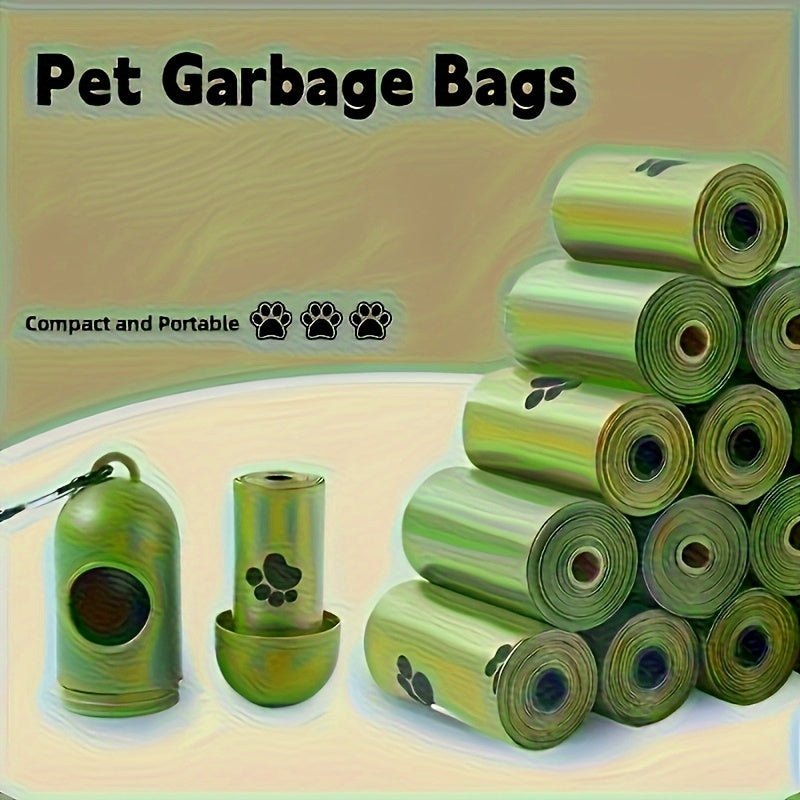 120pcs Thick Leak-Proof Poop Bags for Cats & Dogs - Heavy-Duty Polyethylene Pet Waste Bags with Paw Print Design, Compatible with Automatic Dispensers, Individually Wrapped Roll Packaging, Easy-to-Clean & Durable for Puppies, - ViralGenius Store