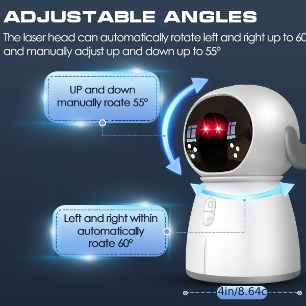 Indoor Cat Laser Toy - Rechargeable Interactive Cat Toy with Dual Laser Modes and Motion-Activated Fun for Bored Indoor Adult Cats - ViralGenius Store