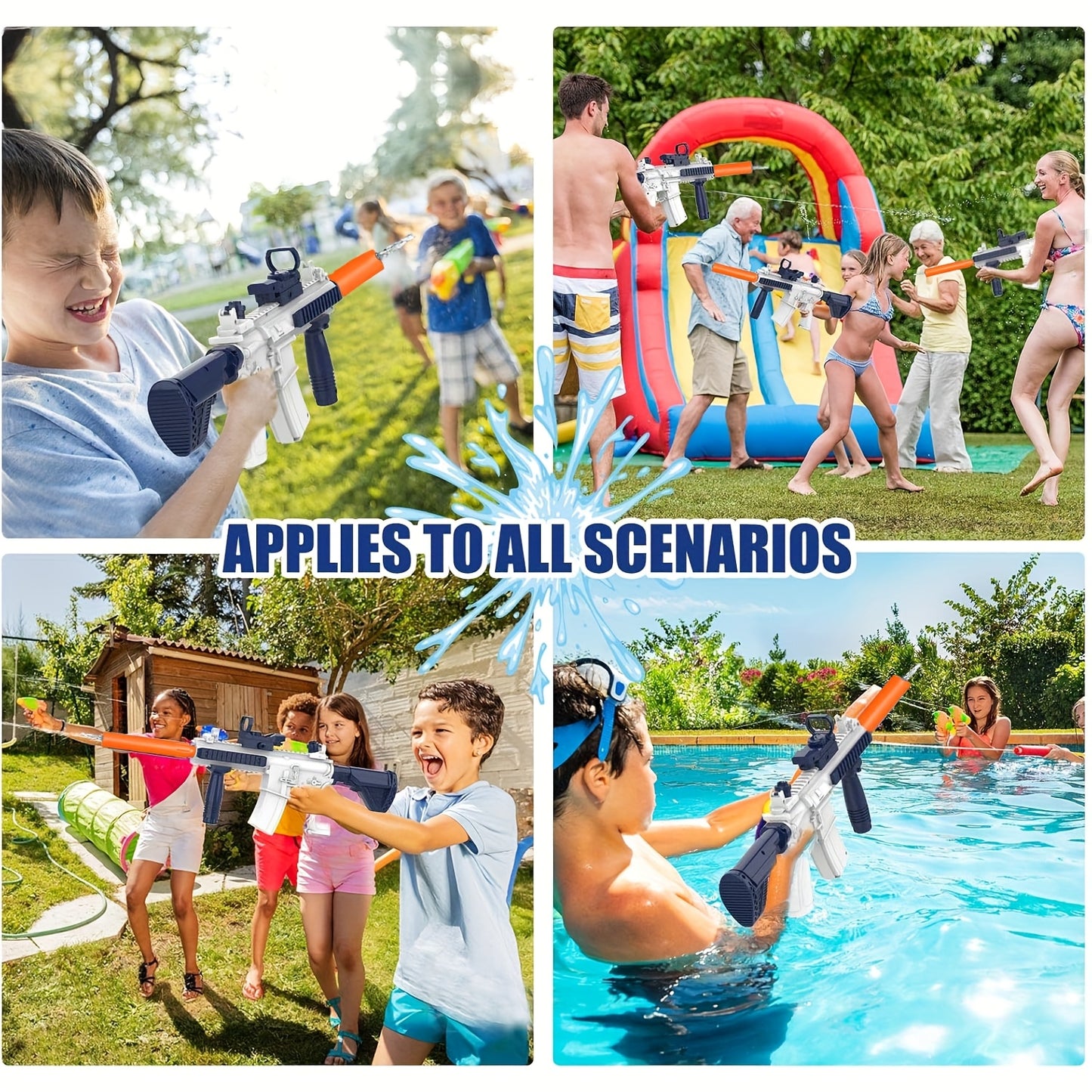 Auto Water Gun - 39ft Range Electric Water Blaster, Battery-Powered Squirt Gun for Adults & Kids | Pool Beach Outdoor Party for Ages 8-12, Automatic Water Gun, Fun Design, Durable Construction - ViralGenius Store