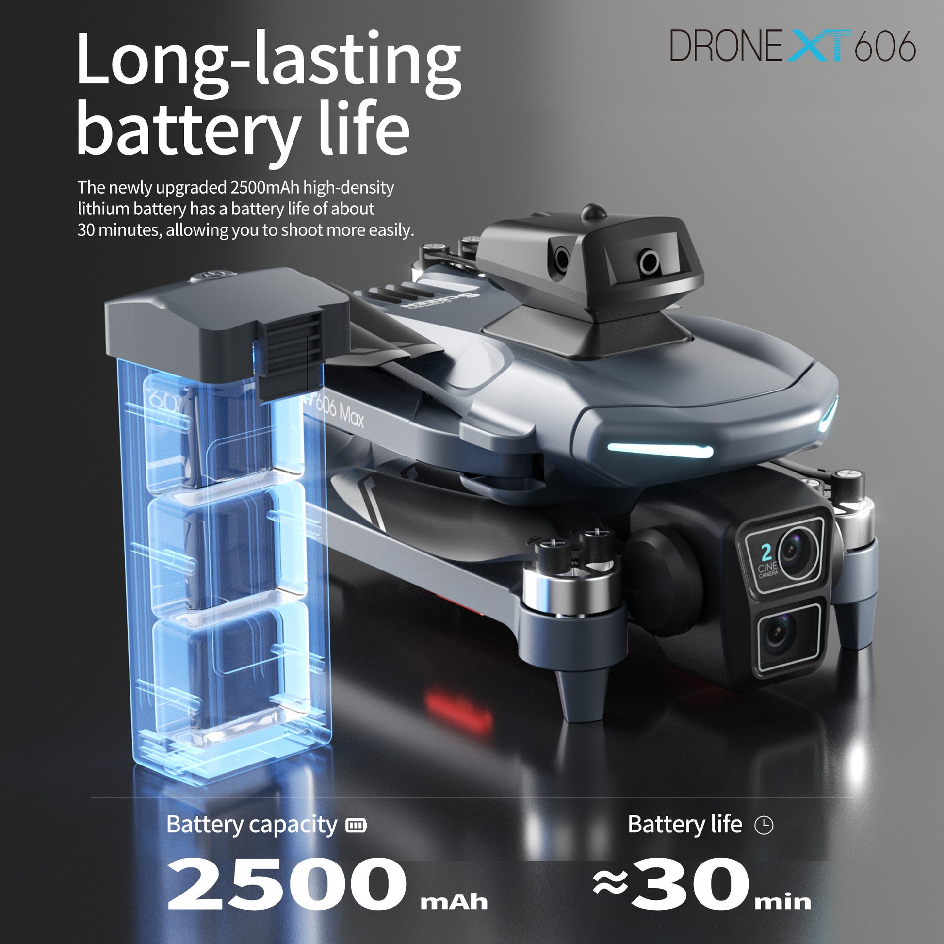 4K HD FPV Drone with GPS, 25 Minutes Long Endurance, with 3 Batteries And Organizer Bag, Wi-Fi And APP Control, Real-time Map Positioning, Brushless Motors, Intelligent Following, Obstacle-free Obstacle Avoidance, GPS Auto-re - ViralGenius Store
