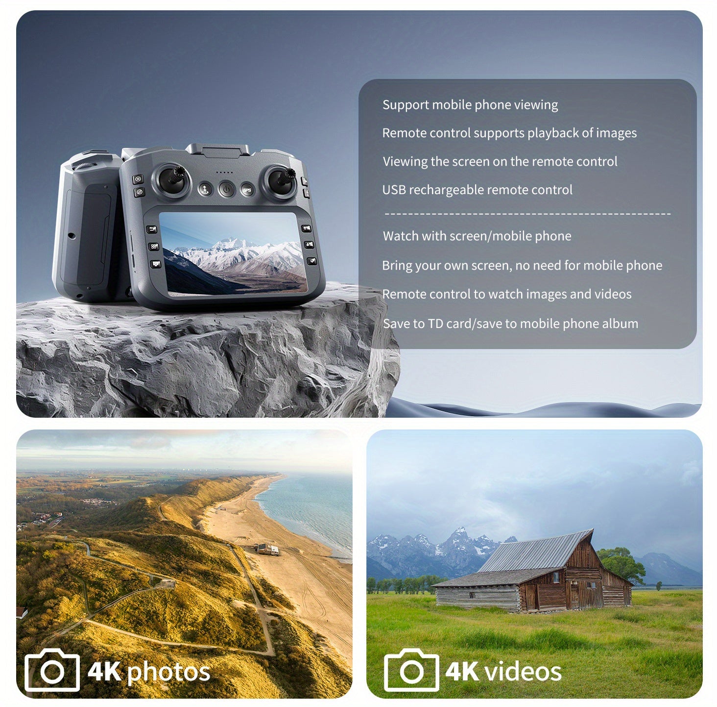 4K HD FPV Drone with GPS, 25 Minutes Long Endurance, with 3 Batteries And Organizer Bag, Wi-Fi And APP Control, Real-time Map Positioning, Brushless Motors, Intelligent Following, Obstacle-free Obstacle Avoidance, GPS Auto-re - ViralGenius Store