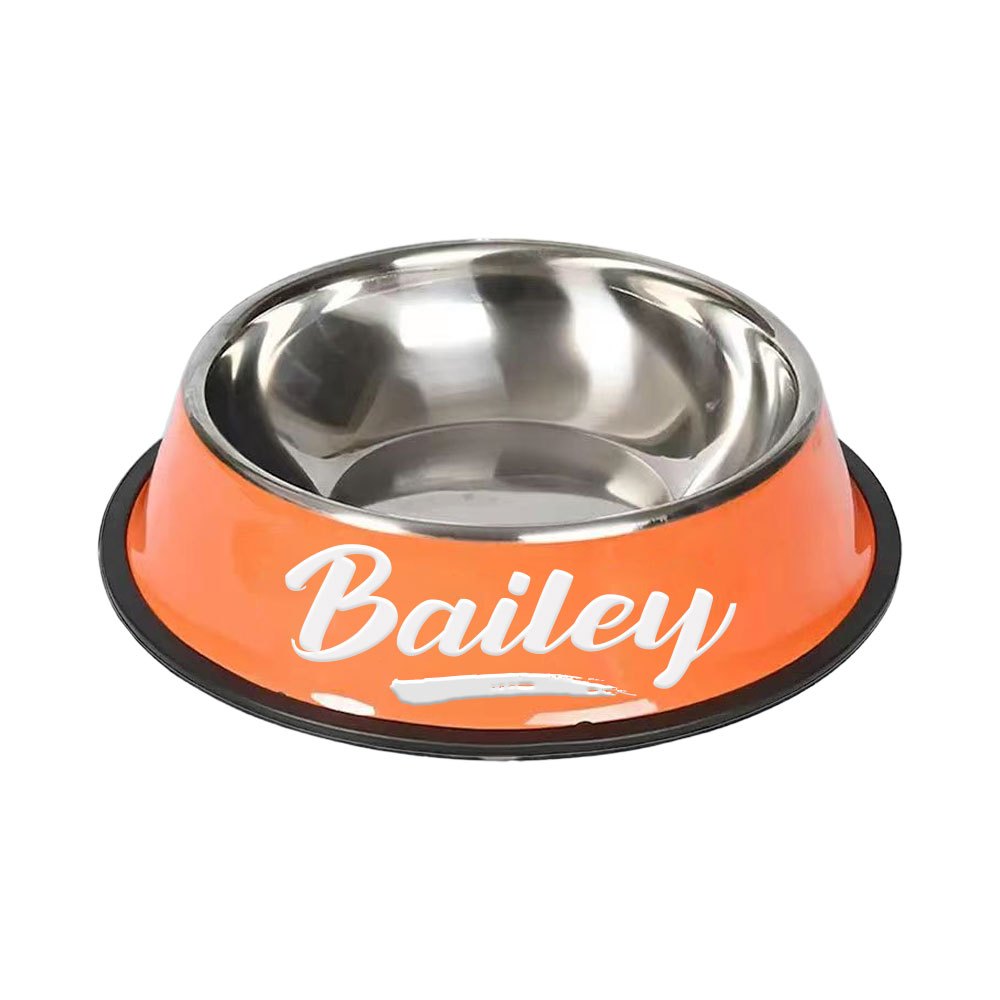 1pc Personalized Stainless Steel Dog Bowls - Non-Slip Custom Pet Feeding Dishes - For Dogs - Ideal for New Year Gifts - ViralGenius Store