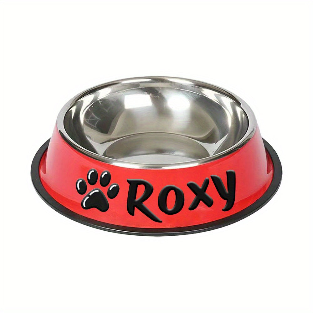 1pc Personalized Stainless Steel Dog Bowls - Non-Slip Custom Pet Feeding Dishes - For Dogs - Ideal for New Year Gifts - ViralGenius Store