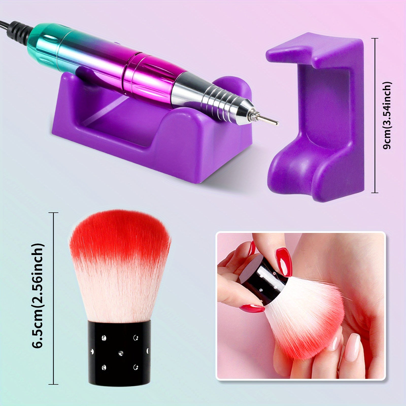 Electric Nail Drill Machine, 45000RPM Professional Nail File Cordless Rechargeable Nail Efile for Acrylic Gel Nails, Manicure Pedicure Polishing Shape Tools for Salon Home Use- Nail Drill - ViralGenius Store