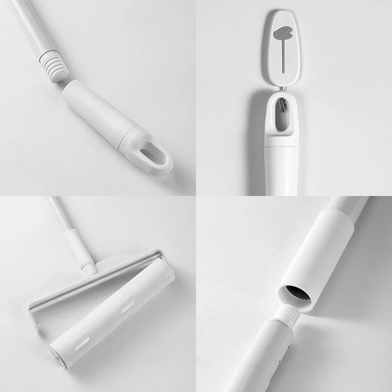 [Efficient Pet Hair Remover] 49" Adjustable Long Handle Pet Hair Removal Roller - Efficient Lint and Dust Cleaning Tool for Home, Sofa, and Pet Surfaces - White with Tear-Off Design