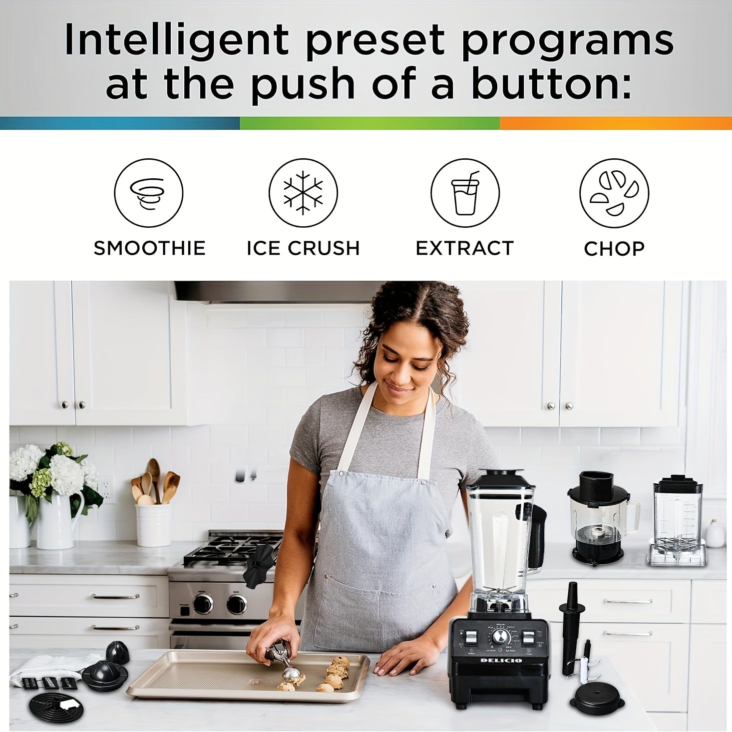 7in 1 Blender And Food Processor Combo for Kitchen, Small Electric Food Chopper for Meat And Vegetable, 330W High Speed Blenders with 2 Speeds And Pulse for Smoothies And Shakes - ViralGenius Store