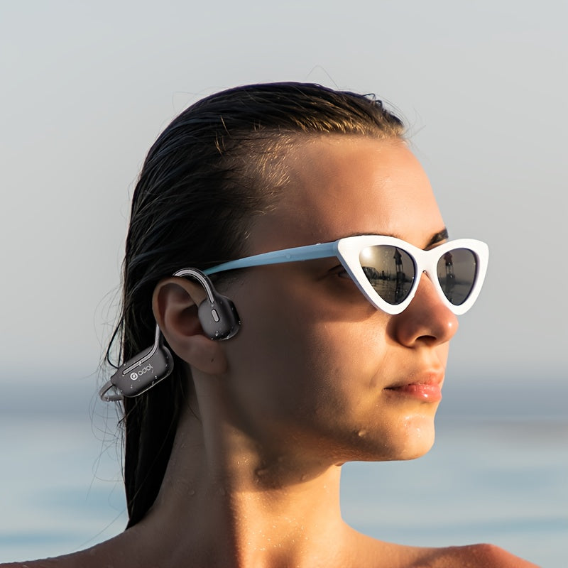 Wireless Bone Conduction Earphone Magnetic Charging Port, Protection With Microphone Built-in Multi-function Button Switch MP3 Mode Intelligent, Can Be Used For Swimming Sports Music Fitness Long Endurance