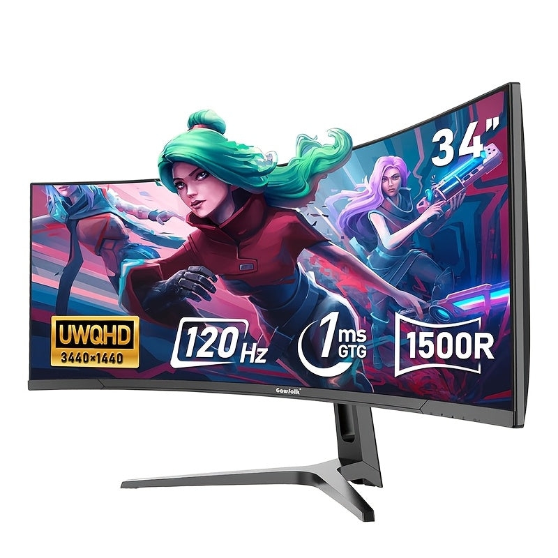 Ultrawide 34-inch 3440x1440P Gawfolk Curved Computer Screen - ViralGenius Store
