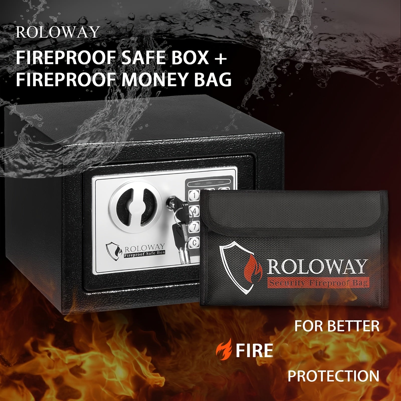 High-Security Fireproof Safes With Complimentary Fire -Resistant Bag | Premium Protection For Documents, Valuables, And Essentials | Available In Multiple Sizes To Suit Diverse Needs - ViralGenius Store