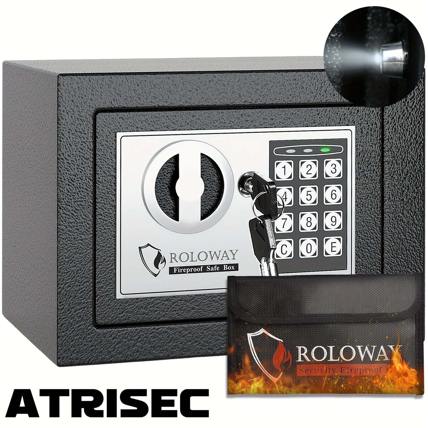 High-Security Fireproof Safes With Complimentary Fire -Resistant Bag | Premium Protection For Documents, Valuables, And Essentials | Available In Multiple Sizes To Suit Diverse Needs - ViralGenius Store