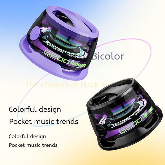 Magnetic Wireless Mini Speaker - Cyber Style with High Definition Audio, Double Bass Dual Stereo, Long-Lasting Battery, Compact Design for Travel, Perfect for Outdoor/Car/Music/Gaming, Portable Wireless Speaker | Compact Soun