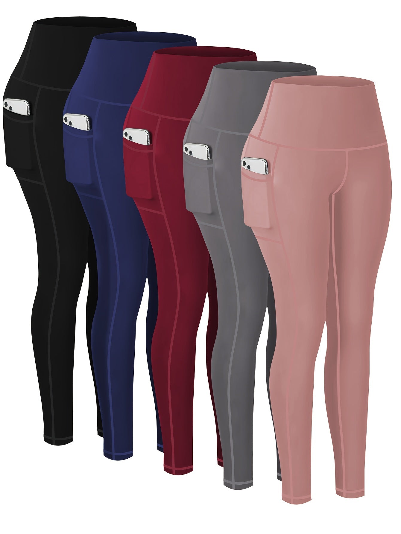 Five-piece Tracksuit Leggings for Women, Nine-point Printed Yoga Pants for Women, And Fitness Running Compression Pants for Women - ViralGenius Store