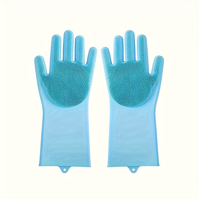 2-in-1 Pet Dog Bath Gloves, Pet Brush Silicone Bath Massage Brush, Dog Rubbing Bath Supplies