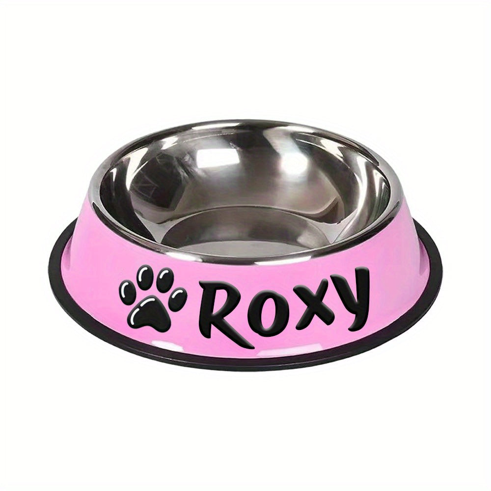 1pc Personalized Stainless Steel Dog Bowls - Non-Slip Custom Pet Feeding Dishes - For Dogs - Ideal for New Year Gifts - ViralGenius Store