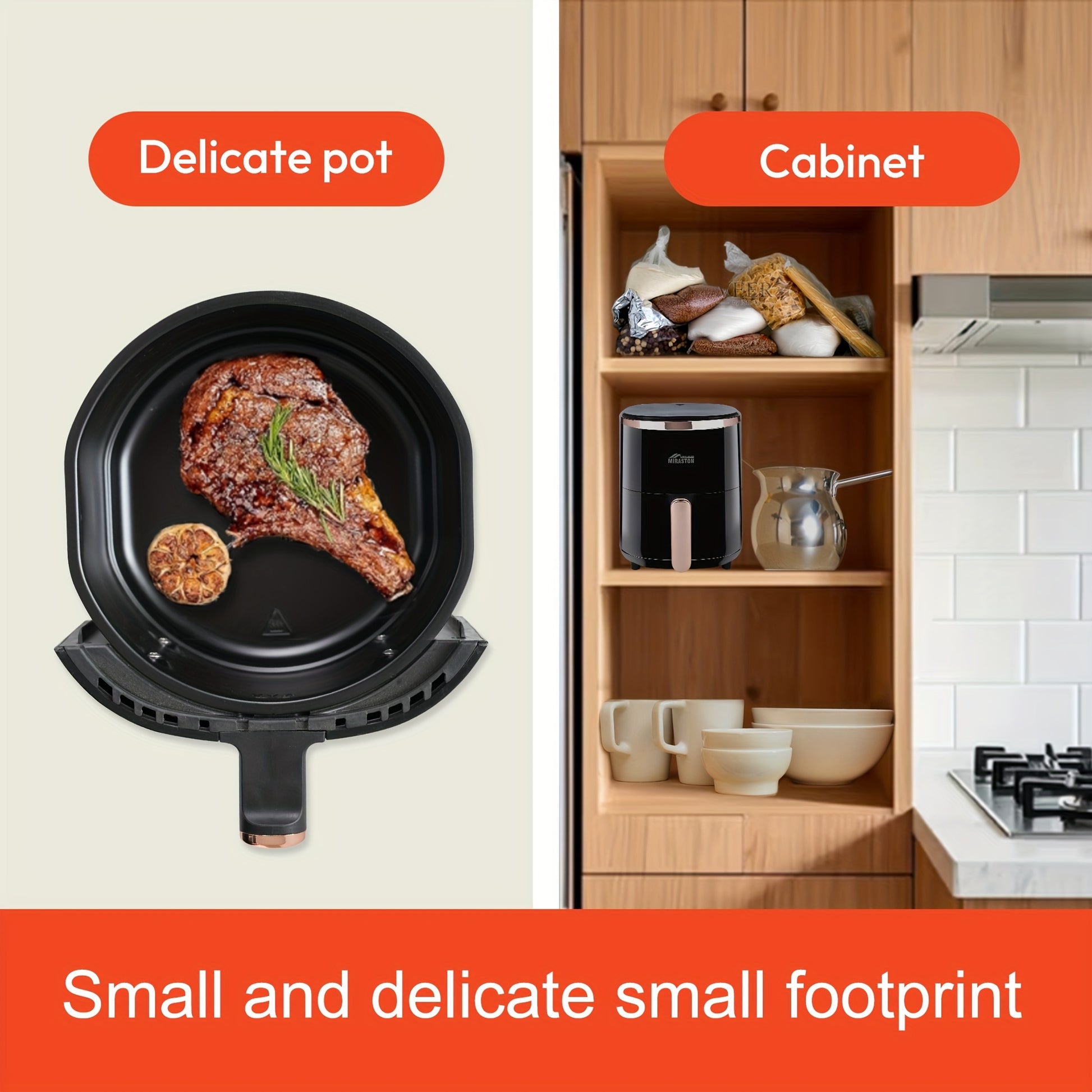 [Air Fryer] 8.5QT/3.6QT Air Fryer, Upgraded Large Capacity Suitable For 5-6 People, Smart Touch Screen For Easy Operation With 8 Preset Functions, Non-stick Coating For Easy Cleaning, Kitchen Accessories, Toaster Oven, Deep F - ViralGenius Store