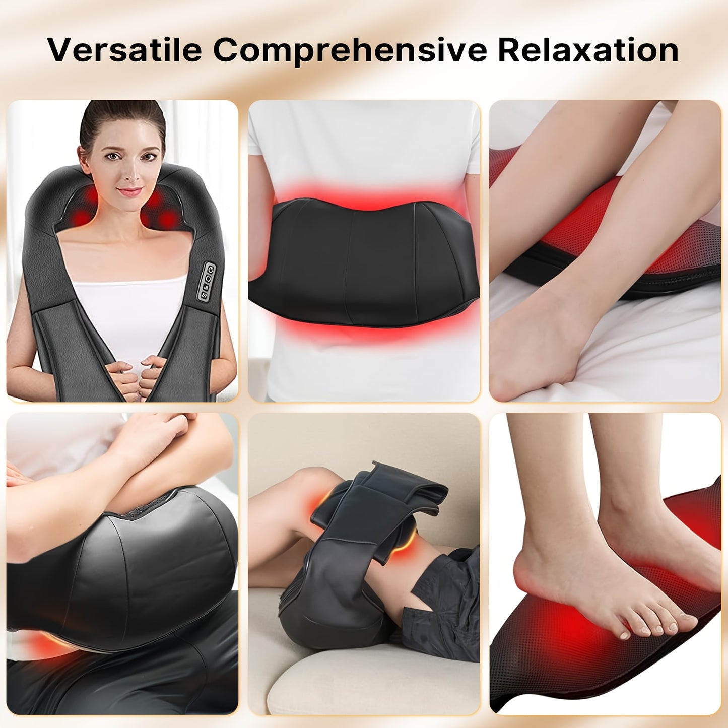 Shiatsu Back and Neck Massager with Heat, Electric 4D Massager Neck and Shoulder Massager, Deep Kneading Massage Pillow for Body Muscle, Use at Home, Office, Car- Best Gifts for Women Men Mom Dad, Valentine's Day Gift, Mother - ViralGenius Store