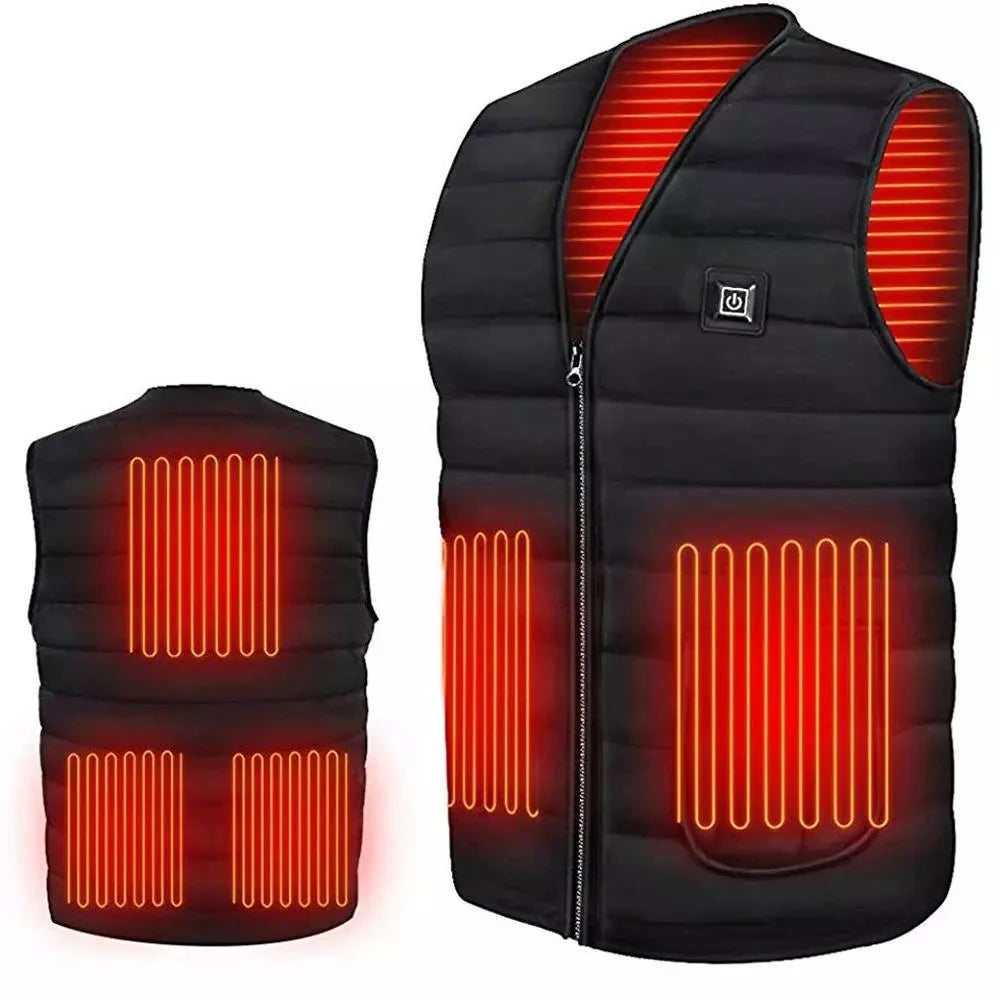 HeatCore Heated Vest – 5 & 9 Heating Zones, USB Powered