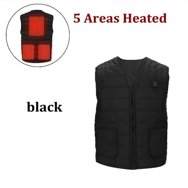 HeatCore Heated Vest – 5 & 9 Heating Zones, USB Powered