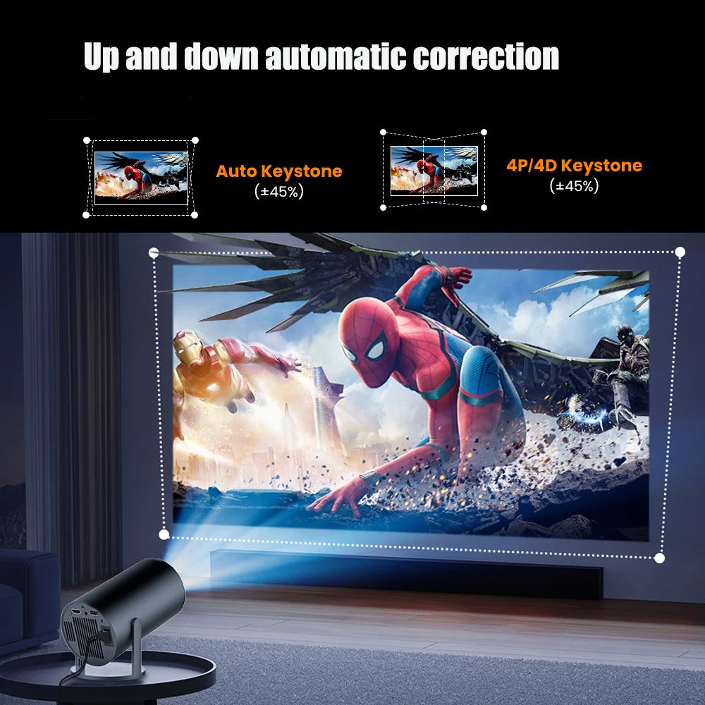 DITONG HY300 Plus Projector Android 4K 1280*720P Video Cinema Outdoor Portable Outdoor home hd led Projetor hy300 pro Upgraded - ViralGenius Store