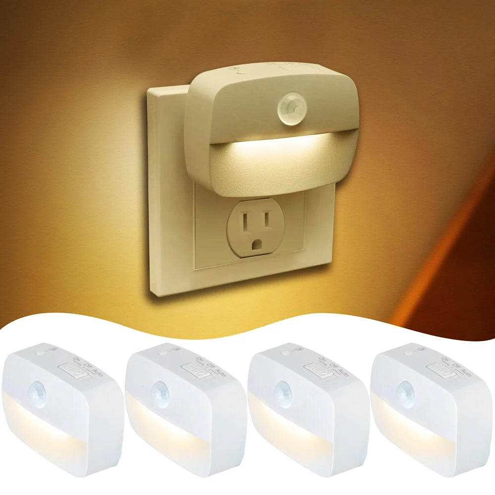 LED Night Light EU Plug In Smart Motion Sensor Light 220V Wall Lamp for Home Aisle WC Hallway Stair Kitchen Bedroom Night Lamp - ViralGenius Store