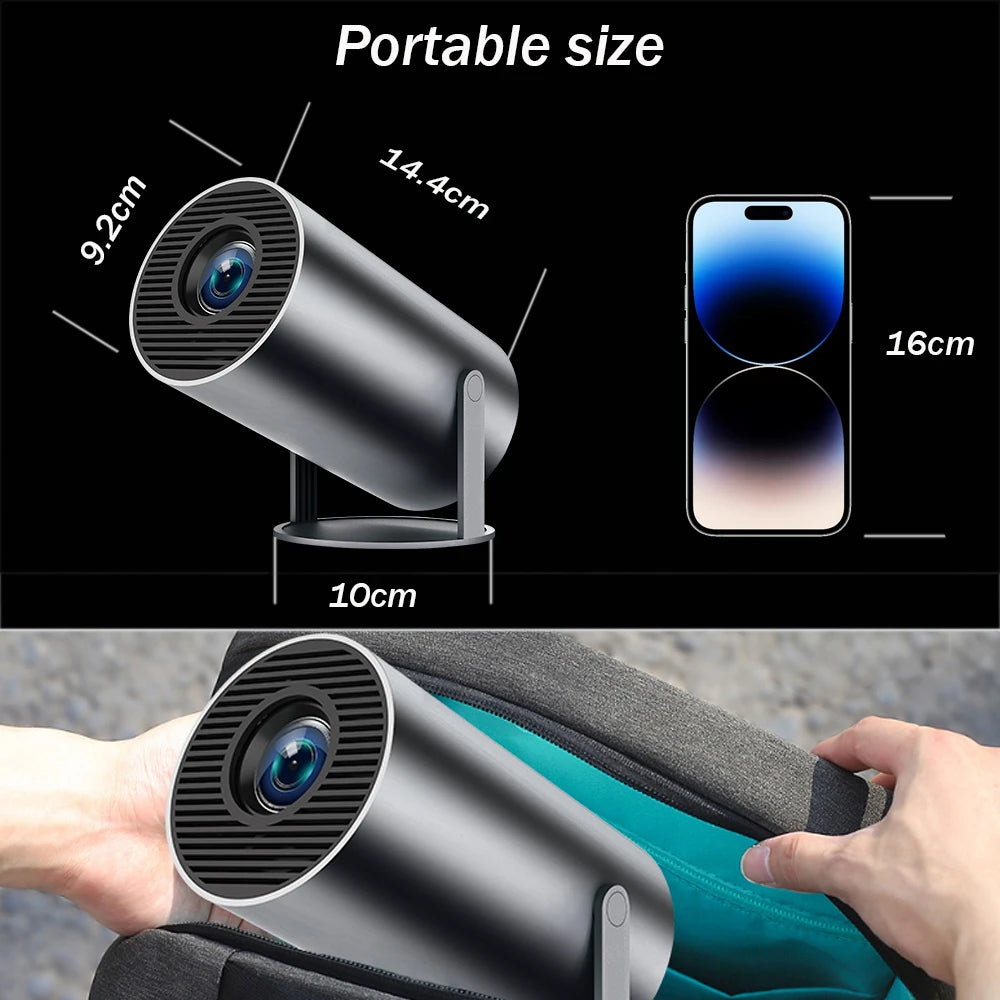 DITONG HY300 Plus Projector Android 4K 1280*720P Video Cinema Outdoor Portable Outdoor home hd led Projetor hy300 pro Upgraded - ViralGenius Store