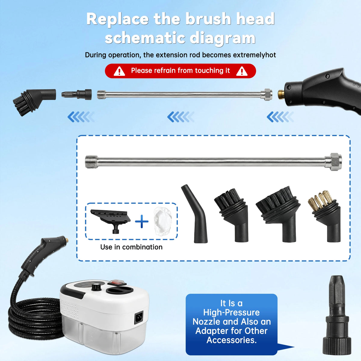 SteamPro 2500W Handheld Steam Cleaner