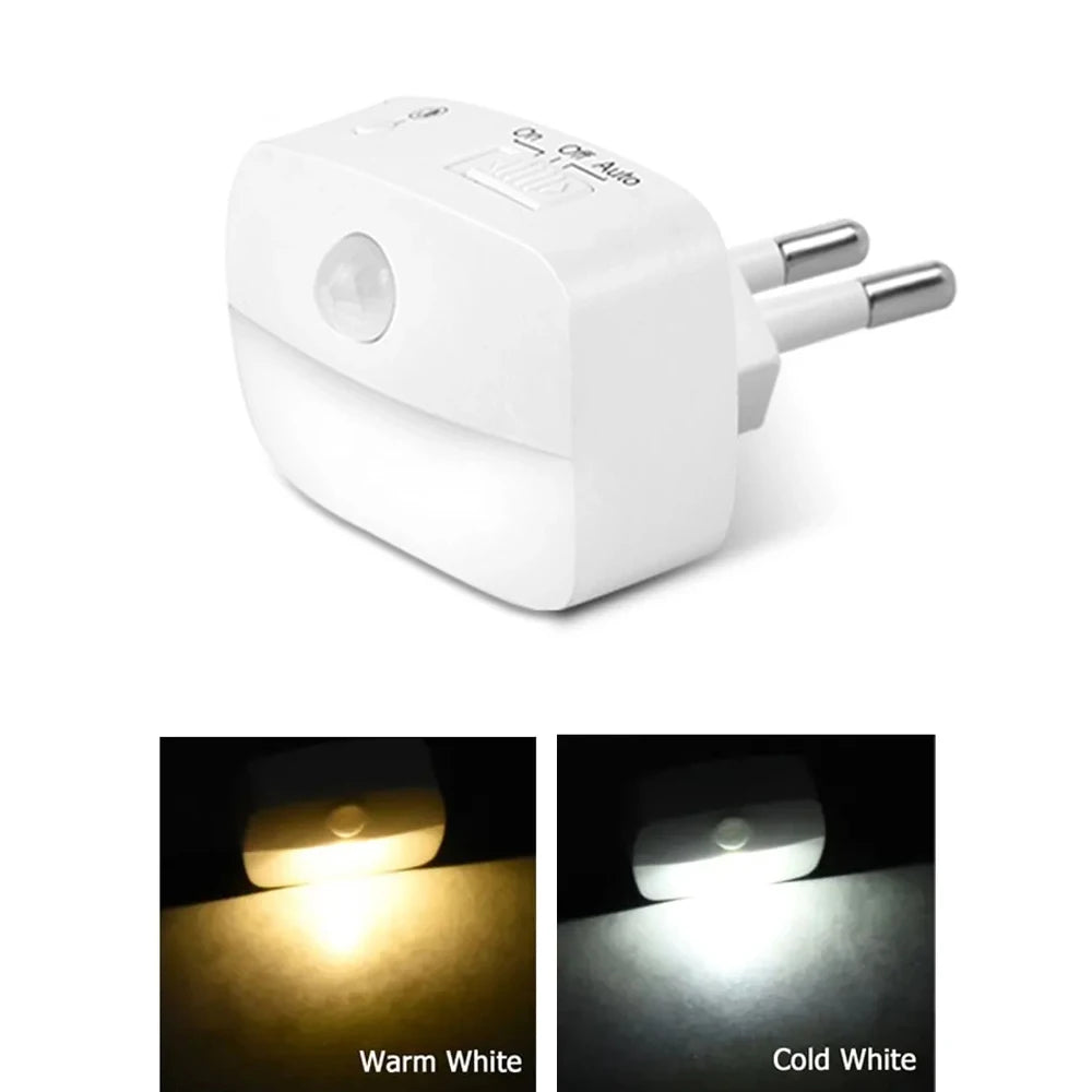 LED Night Light EU Plug In Smart Motion Sensor Light 220V Wall Lamp for Home Aisle WC Hallway Stair Kitchen Bedroom Night Lamp - ViralGenius Store