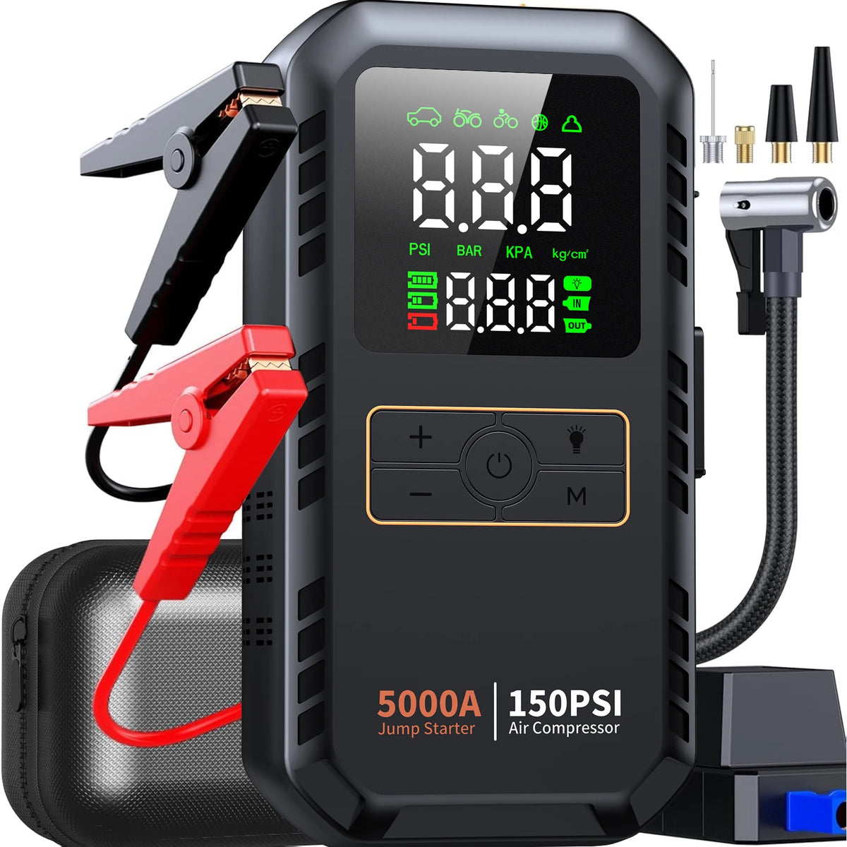 PowerStart 4-in-1 Jump Starter & Tire Inflator