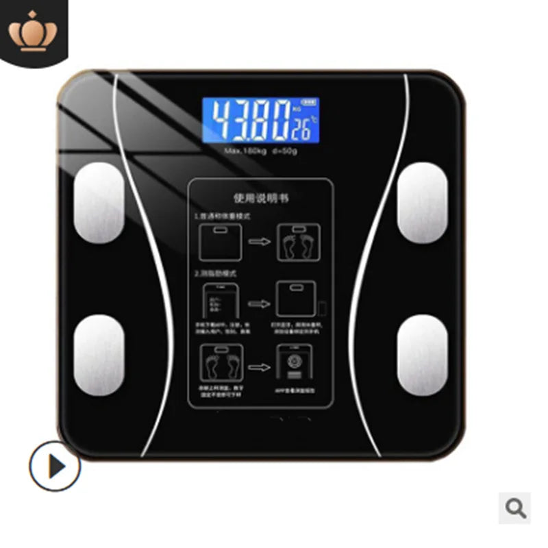 Bluetooth body fat scale height and fat loss instrument ultra-accurate electronic smart home weight scale - ViralGenius Store