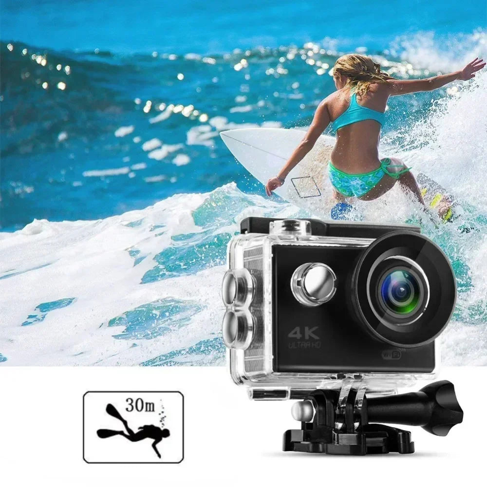 Action Camera Ultra HD 4K/30fps WiFi 2.0-inch 170D Underwater Waterproof Helmet Video Recording Cameras Sport Cam - ViralGenius Store