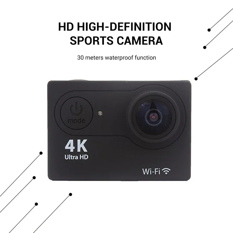 Helmet Video Recording Camera Sports Cameras Outdoor Cam 4K Action Camera 1080P/30FPS WiFi 2.0" 170D Underwater Waterproof - ViralGenius Store