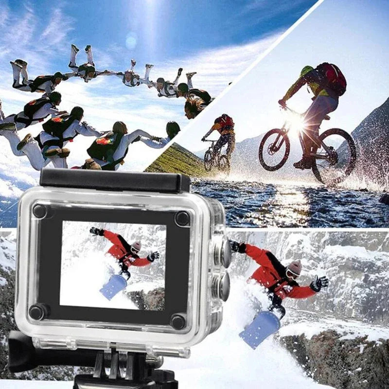 Helmet Video Recording Camera Sports Cameras Outdoor Cam 4K Action Camera 1080P/30FPS WiFi 2.0" 170D Underwater Waterproof - ViralGenius Store