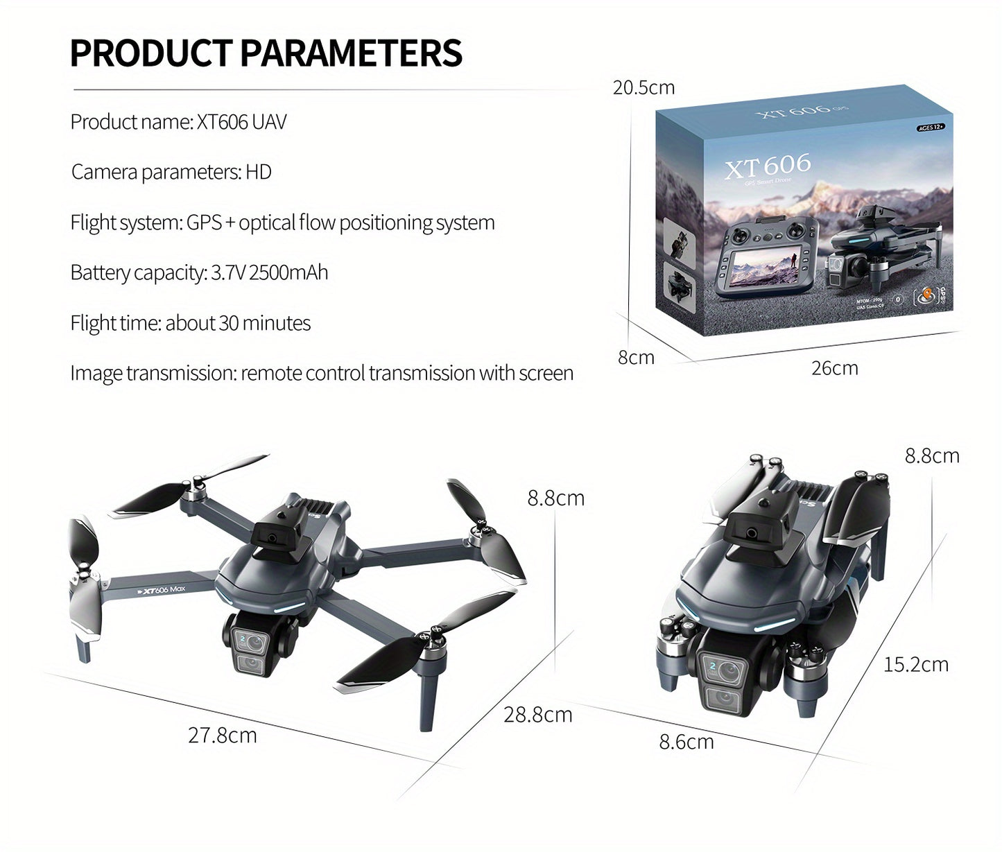 4K HD FPV Drone with GPS, 25 Minutes Long Endurance, with 3 Batteries And Organizer Bag, Wi-Fi And APP Control, Real-time Map Positioning, Brushless Motors, Intelligent Following, Obstacle-free Obstacle Avoidance, GPS Auto-re - ViralGenius Store