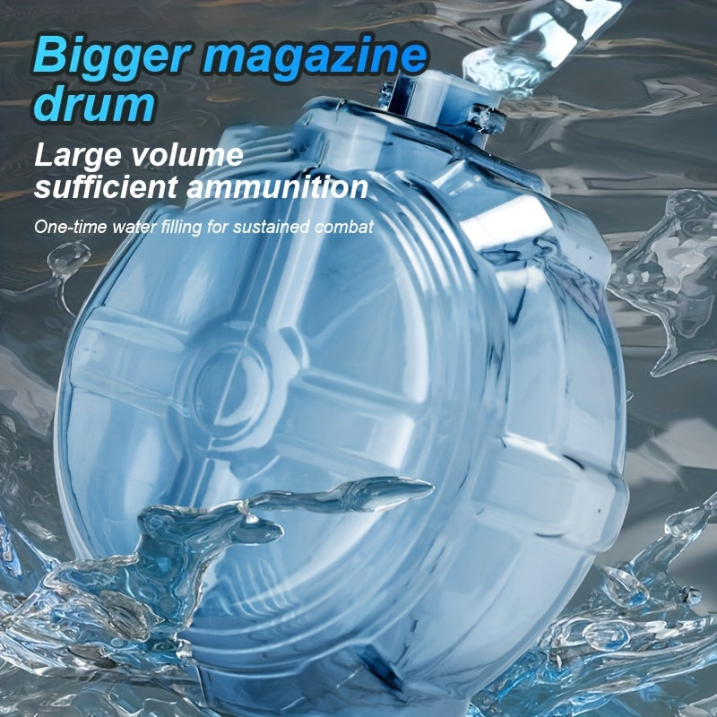 2025 Rapid Fire Super Soaker Electric Water Gun 2pcs - Upgraded High-Speed Pump, 314.96inch Range And LED Flash Mouth | Drum-Shaped Water Tank | Perfect for Pool Parties, Beach Battles, Family Fun - ViralGenius Store