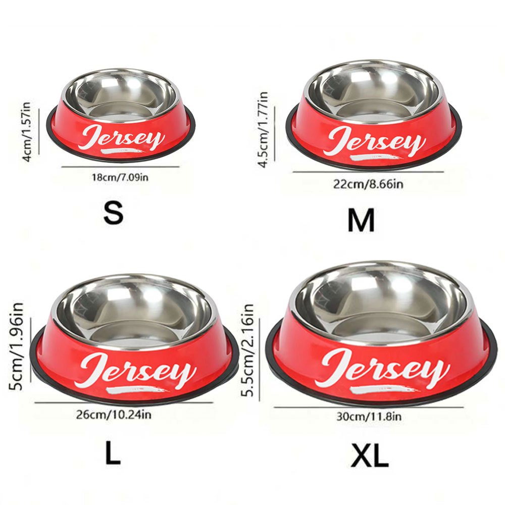 1pc Personalized Stainless Steel Dog Bowls - Non-Slip Custom Pet Feeding Dishes - For Dogs - Ideal for New Year Gifts - ViralGenius Store