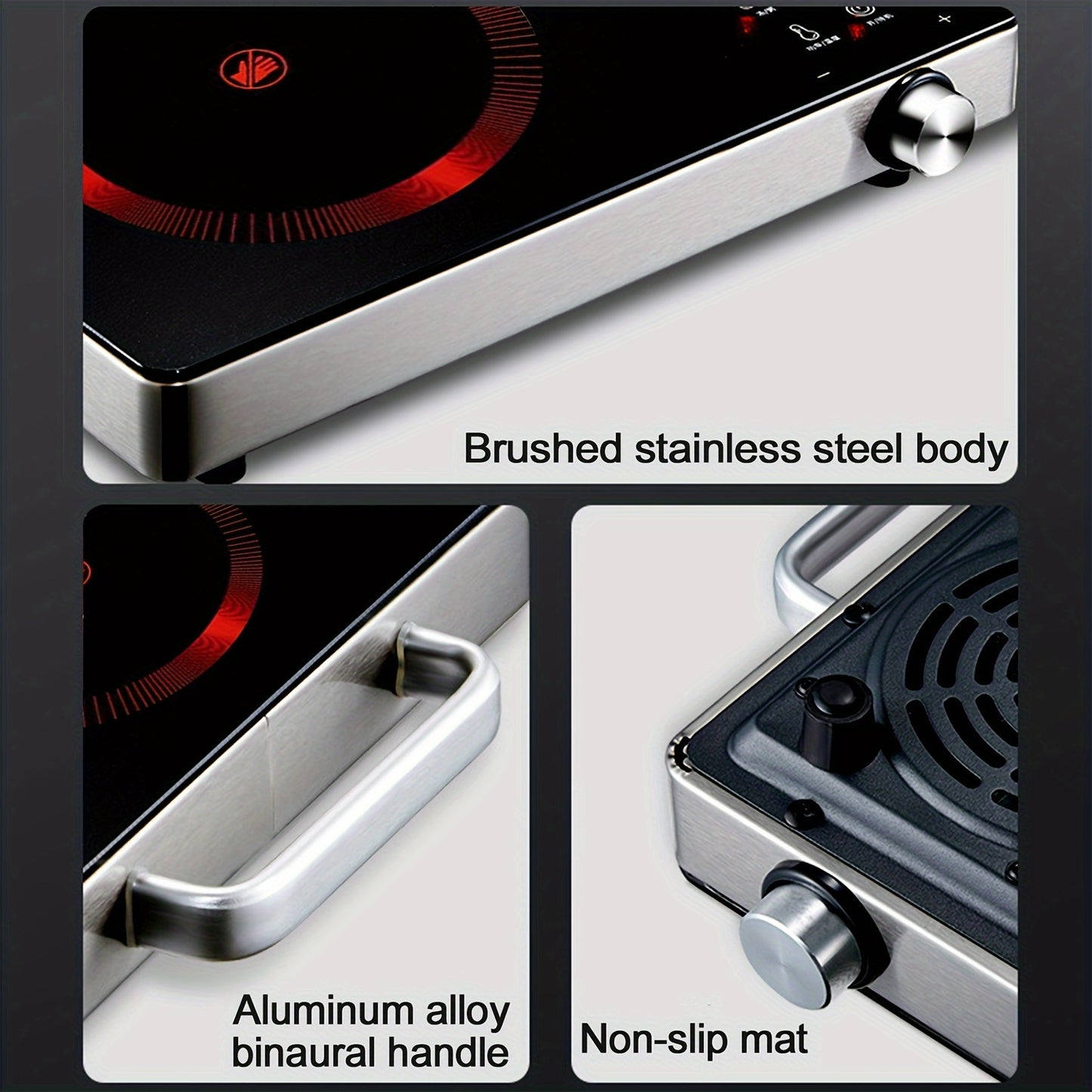 Electric Ceramic Stove, 2200W Ceramic Stove - 2200W Electric Ceramic Stove Infrared Induction Cooker Home Cooktop Cooking Furnace US 110V - ViralGenius Store