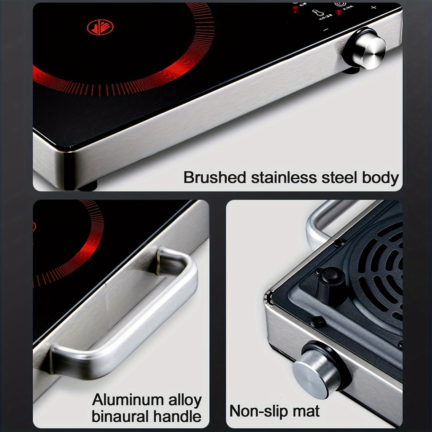 Electric Ceramic Stove, 2200W Ceramic Stove - 2200W Electric Ceramic Stove Infrared Induction Cooker Home Cooktop Cooking Furnace US 110V - ViralGenius Store