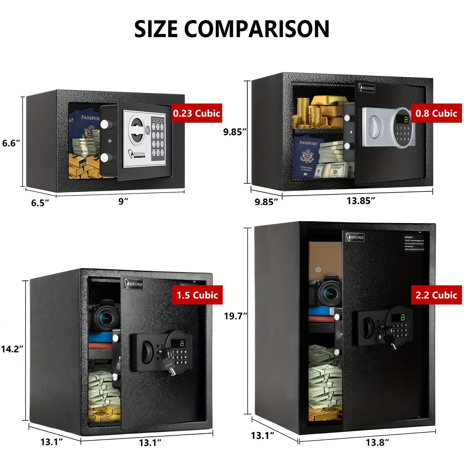 High-Security Fireproof Safes With Complimentary Fire -Resistant Bag | Premium Protection For Documents, Valuables, And Essentials | Available In Multiple Sizes To Suit Diverse Needs - ViralGenius Store