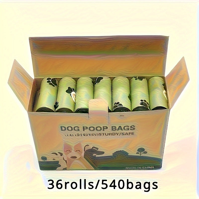 120pcs Thick Leak-Proof Poop Bags for Cats & Dogs - Heavy-Duty Polyethylene Pet Waste Bags with Paw Print Design, Compatible with Automatic Dispensers, Individually Wrapped Roll Packaging, Easy-to-Clean & Durable for Puppies, - ViralGenius Store