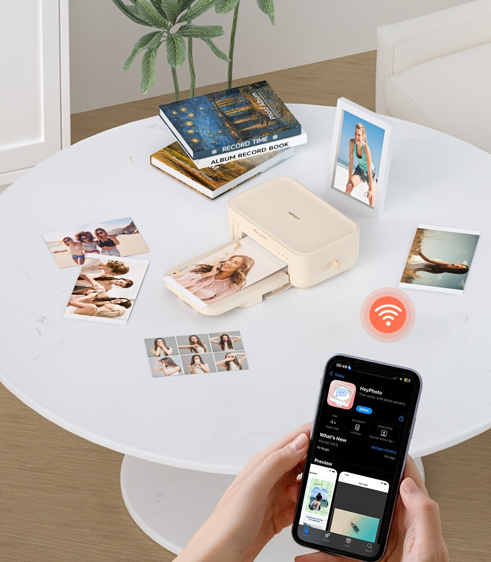 [Wireless Photo Printer] Wi-Fi Wireless 4x6 Photo Printer | +20 Sheets & 1 Ribbon, Instant Picture Printer For iPhone, Android, Smartphone, AR Video Printing, Portable Thermal Dye-Sublimation Printer For Home Use - ViralGenius Store