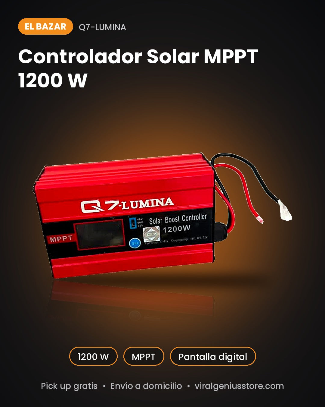 Controlador Solar MPPT 1200 W – El Bazar